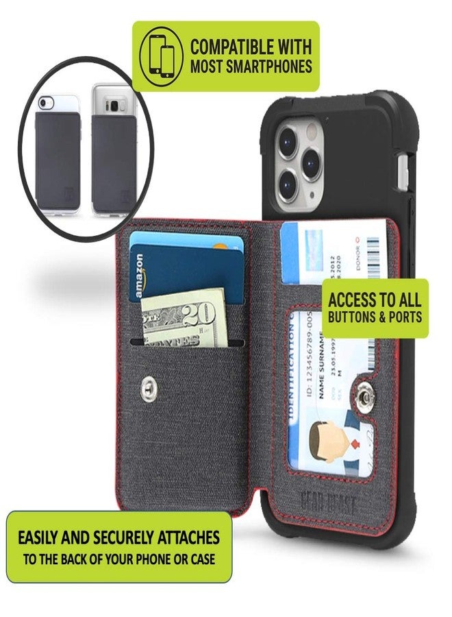 Gear Beast Cell Phone Wallet for Back of Phone, Stick On Wallet Credit Card ID Holder with RFID Protection Compatible with iPhone, Galaxy & Most Smartphones and Cases White Marble - Image 2