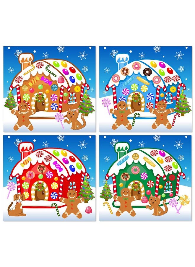 أومجو ملصقات صنع بيت خبز الزنجبيل لحفلات عيد الميلاد، لعبة/حرفة/نشاط/هدايا/مستلزمات للأطفال، ١٦ قطعة  - Image 1
