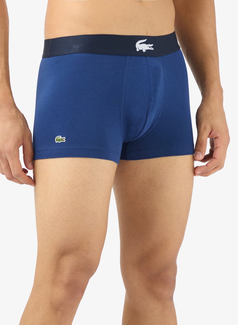 LACOSTE 3-Pack Printed Stretch Cotton Trunks - Image 4
