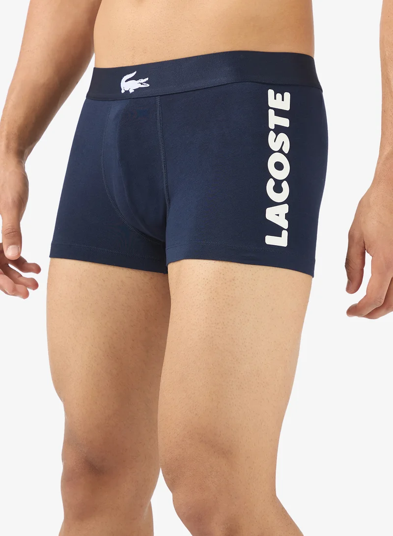LACOSTE 3-Pack Printed Stretch Cotton Trunks