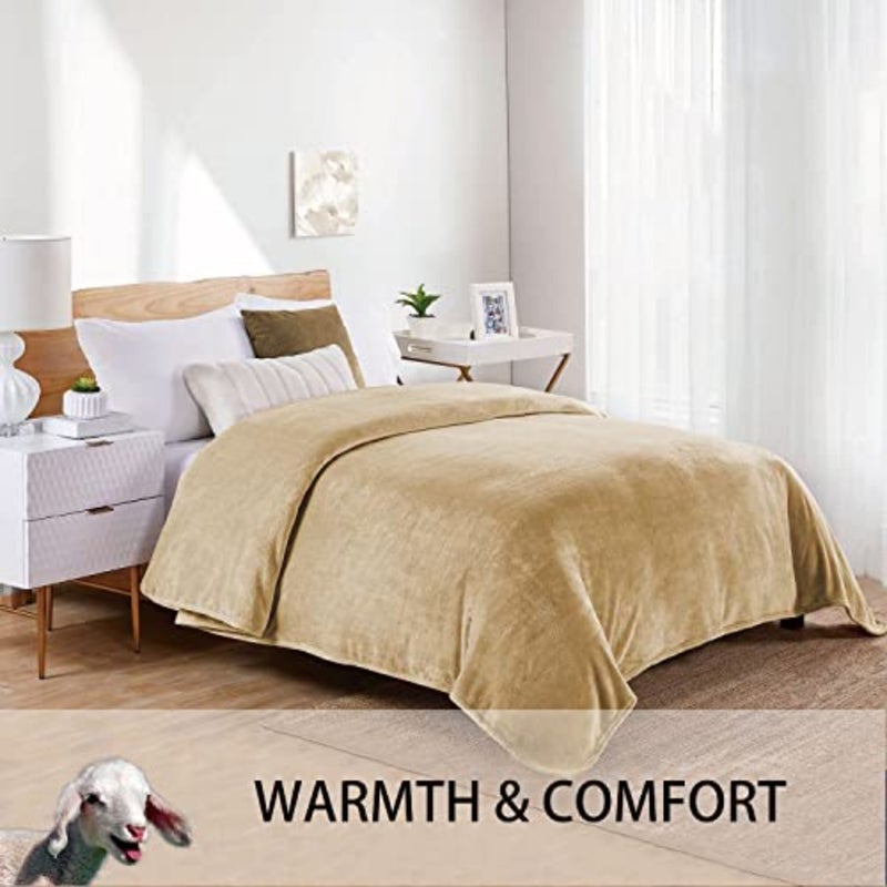 Fleece Blanket, 280GSM Super Soft Bed Blanket Plush Cozy Lightweight Flannel Blankets for Bed, Sofa, Couch, Travel, Camping - Image 5