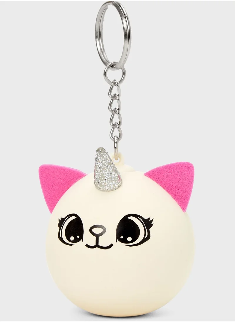 Claires White Caticorn Keychain