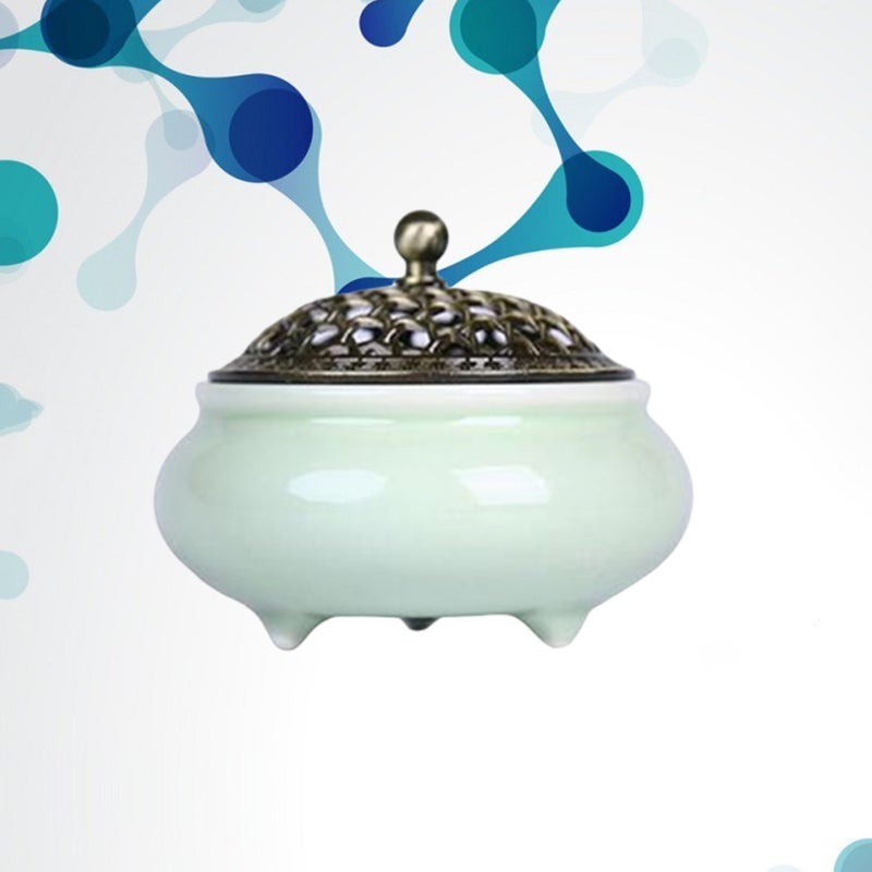 2pcs Vintage Incense Therapy Censer Yoga Practical Burner Censer Desktop Decoration Green - Image 4