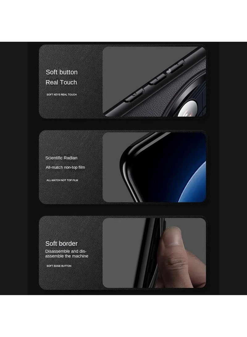 Case for Xiaomi 14 Ultra, Premium Leather Slim Phone Case with Full Camera Protection Shockproof Protective Cover for Xiaomi 14 Ultra - Image 4