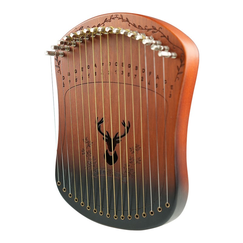 17 لير عرب String من الخشب الصلب البلوط المحمول، أداة موسيقية سلسلة مع مفتير الضبط ومقطعين للبدء والمبتدئين والأطفال والبالغين - Image 1