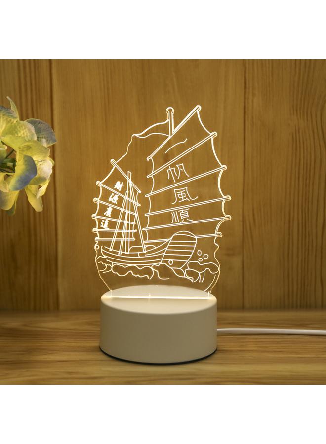 Bluejw Christmas 3D Nightlight Creative Luminous Projection Atmosphere Light Indoor Home Decoration Colorful Light Bedside Lighting Table Lamp - Image 1