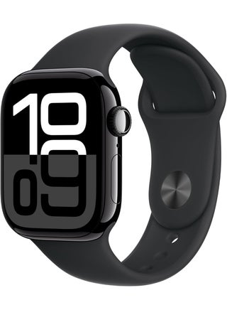 سوار رياضي من السيليكون متوافق مع ساعة Apple Watch Ultra 2/Ultra/SE/Series 10–7 - حزام ناعم قابل للتعديل لمقاسات 42 مم/44 مم/45 مم/46 مم/49 مم، سوار معصم خفيف الوزن مقاوم للعرق وسريع الفك للرجال والنساء (أسود) - view 3