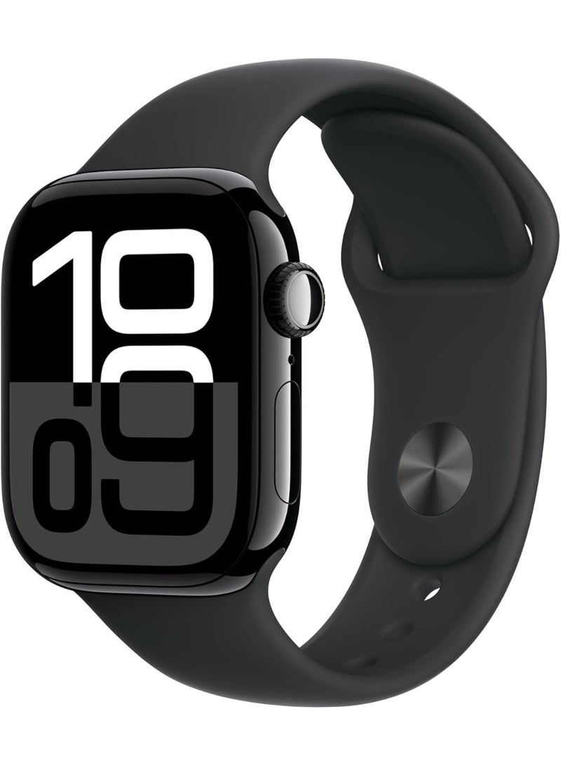 وايكيل سوار رياضي من السيليكون متوافق مع ساعة Apple Watch Ultra 2/Ultra/SE/Series 10–7 - حزام ناعم قابل للتعديل لمقاسات 42 مم/44 مم/45 مم/46 مم/49 مم، سوار معصم خفيف الوزن مقاوم للعرق وسريع الفك للرجال والنساء (أسود) - Image 3