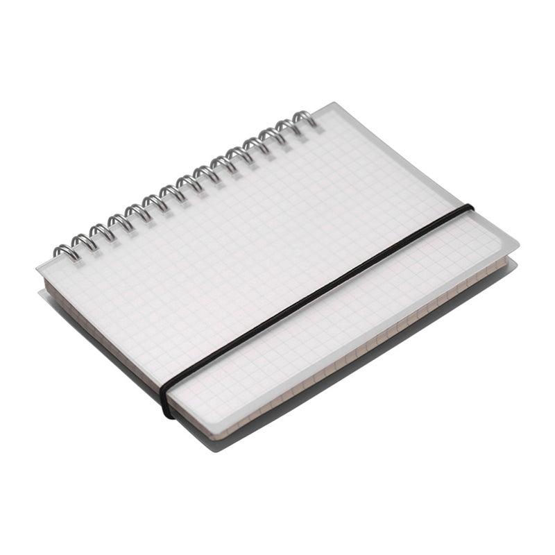 A6 Coil Notebook Spiral Notebooks with Elastic Band 5mm Square Grid Pages Diary Journal Memo Office and School Supplies - Image 1