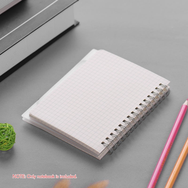 A6 Coil Notebook Spiral Notebooks with Elastic Band 5mm Square Grid Pages Diary Journal Memo Office and School Supplies - Image 2