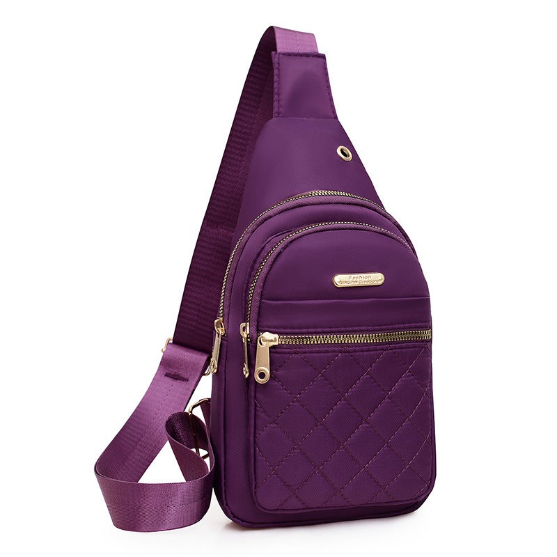 Chest Bag Women'S Korean-Style Crossbody Bag Girls' Sports Chest Bag Street Oxford Cloth Simple Chest Bag - Image 4