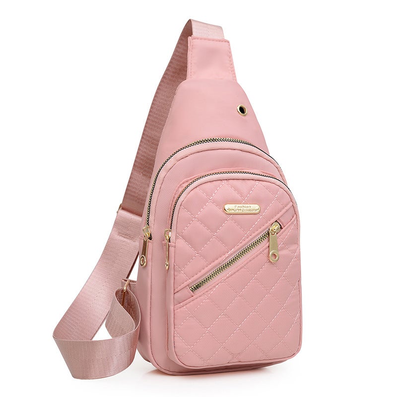 Chest Bag Women'S Korean-Style Crossbody Bag Girls' Sports Chest Bag Street Oxford Cloth Simple Chest Bag - Image 2