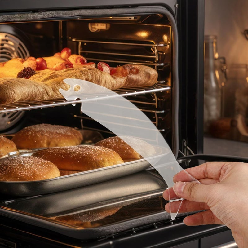 STOBAZA Acrylic Oven Racks Pulling Stick Heat-resistant Oven Tray Push Pull Tool Easy-grip Handle Safe Kitchen Baking - Image 5