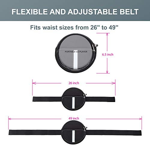 Soicpic Portable CD Player Holder with CD Case, Water Resistant Fanny Pack with Wrist Strap for Women & Men (6.5inch). - Image 2