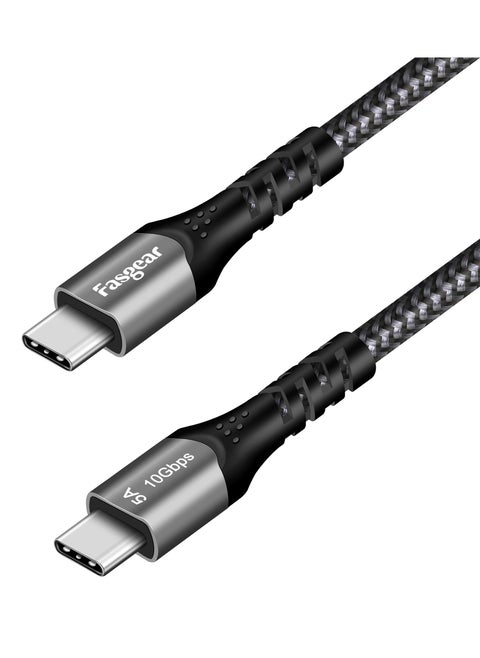 USB C to Type C Cable 1 Pack USB 3.1 Type C Gen 2 Fast Charge Cable 100W 20V/5A Power Delivery 10Gbps Data Transfer 4K 60Hz Video Output Compatible for Type-C Device 3 feet Black
