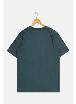 CONVERSE Kids Boy Sportswear Short Sleeve Outdoor T-Shirt, Dark Green  - Image 2