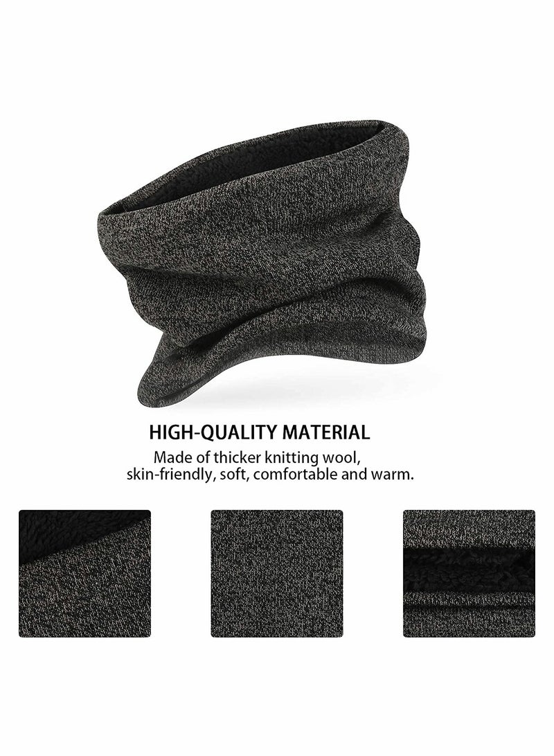 Winter Beanie Hat Scarf Touchscreen Gloves Set in Medium Gray - Image 5