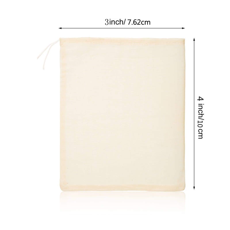 Boao 24 Pcs Spice Cooking Cheesecloth Bags for Straining Reusable Empty Tea Drawstring Soup Muslin Bags(3 x 4 Inch) - Image 2