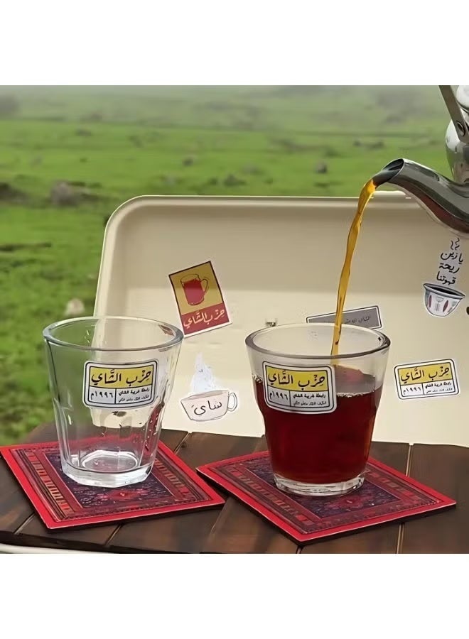 BlueFire Portable Camping Tea Set with Metal Storage Box All in One Outdoor Kettle Mini Gas Stove 4 Cups Travel Tea Kit Compact Camping Cookware Set for Desert Camping Picnic Road Trip White - Image 5