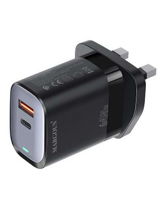 45W Power Adapter Duo, Dual USB-C & USB-A Ports, PD & QC Super Fast Charging Black - view 4