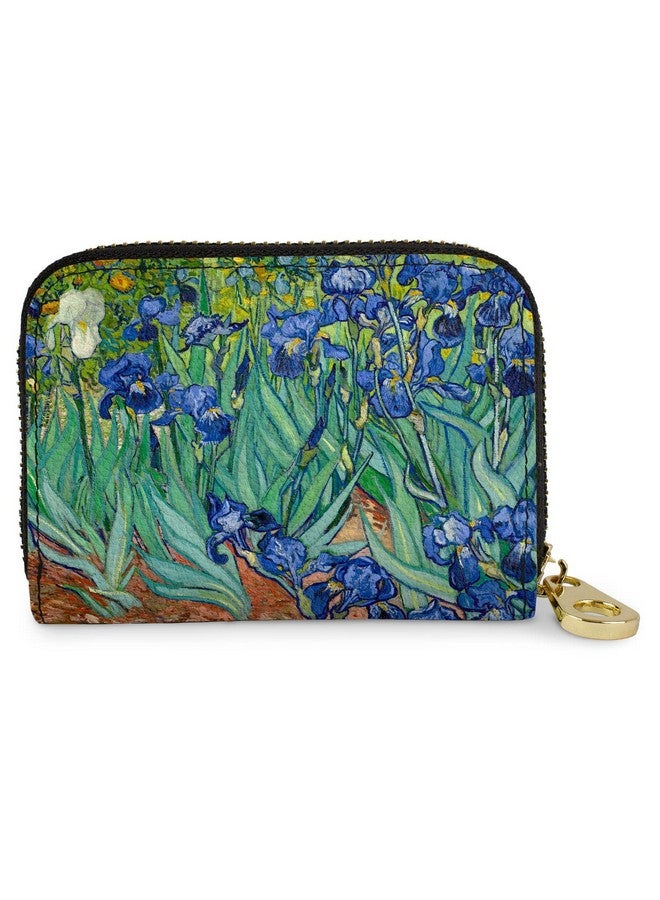 MONARQUE Rfid Secure Armored Zipper Wallet (Van Gogh Irises) - Image 1