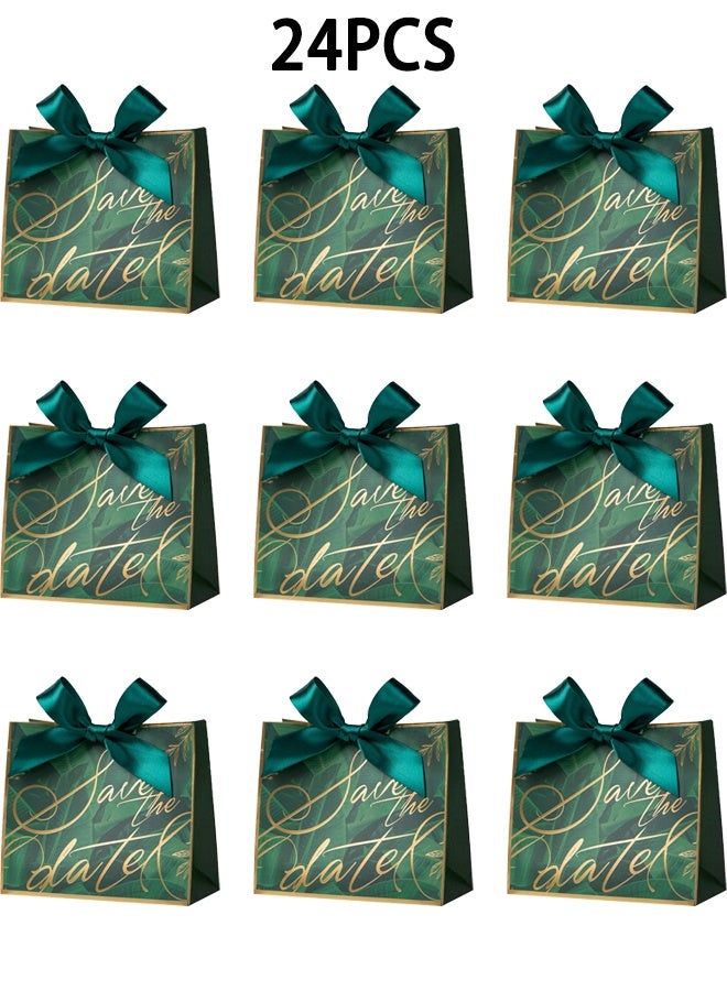 Zeemey 24 Pieces Thank You Gift Bags,Shopping Bag,Party Bags For Kids, supplies Snack candy Gift Bag Food Bags,Bags For Birthday Wedding Celebrations Party Favors 14*12*6 - Image 1