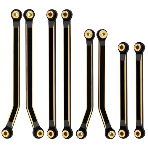 Pothyes CNC Black Coating Brass High Clearance Linkage Links Set for Redcat Ascent18 118 RC Crawler Upgrade - Image 1
