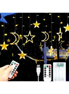 Yoawllty LED Fairy Lights Outdoor, 2M Star Moon Decorative Lights for Party, Bedroom, Holiday Indoor Outdoor(Warm White)  - Image 2