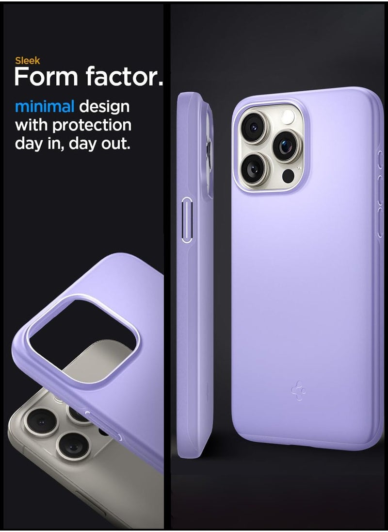 Spigen Thin Fit for iPhone 15 Pro Case Cover - Iris Purple  - Image 3
