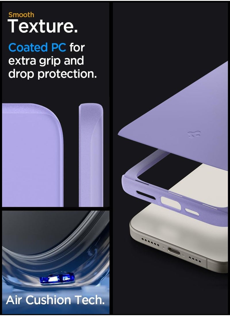 Spigen Thin Fit for iPhone 15 Pro Case Cover - Iris Purple  - Image 4