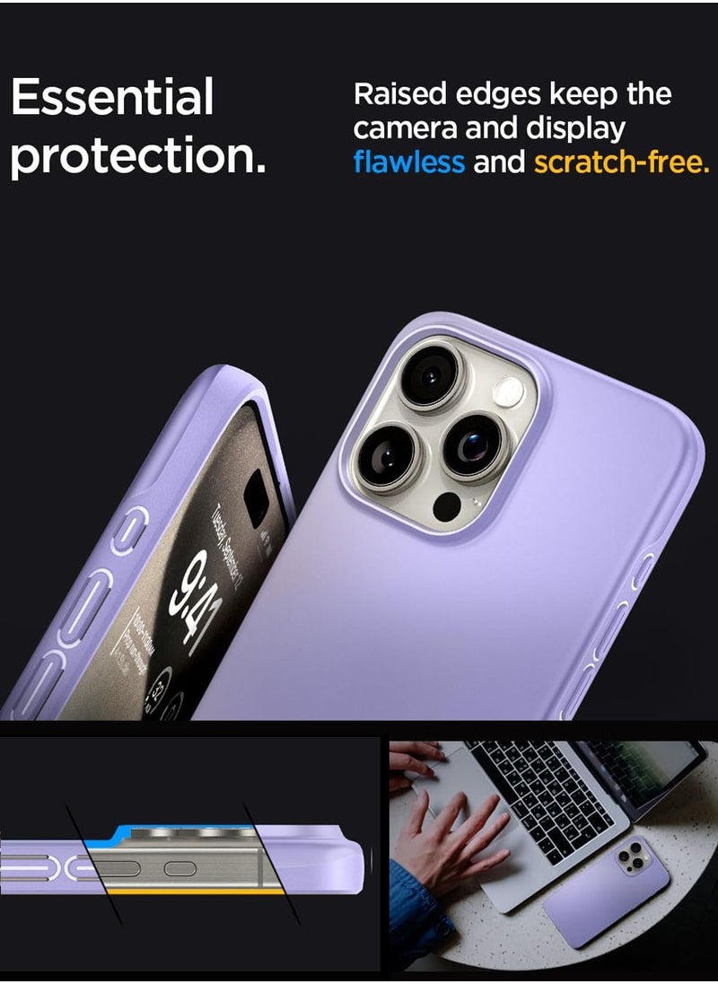 Spigen Thin Fit for iPhone 15 Pro Case Cover - Iris Purple  - Image 5
