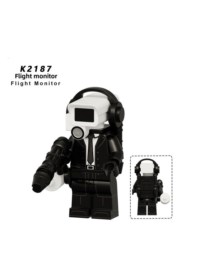 Toilet Man Battle Monitor Man Audio Man Titan TV Man Building Blocks Man Boy Assembled Toy Gift-Color:2186 Lightning Toilet Man  - Image 3