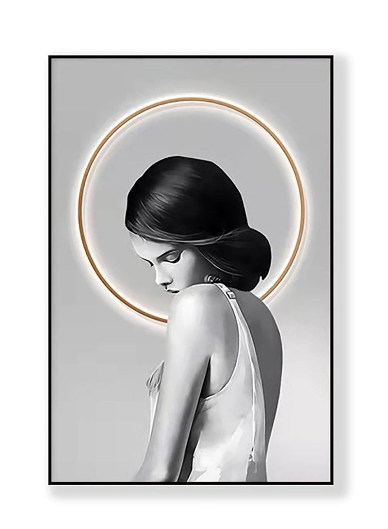 Merry Moments Modern Minimalist Abstract Canvas Paintings Sketch Poster Print Wall Art Pictures For Living Room Bedroom Home Decor With Black Frame, 50 X 70 CM Type C  - Image 2