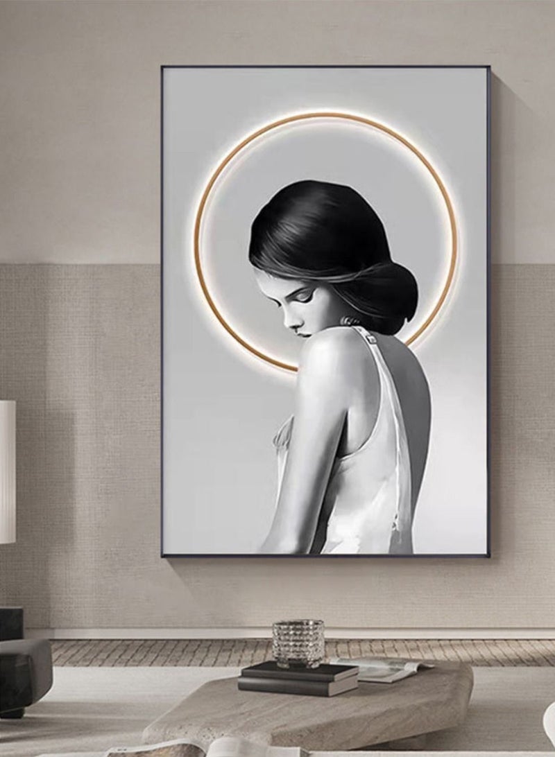 Merry Moments Modern Minimalist Abstract Canvas Paintings Sketch Poster Print Wall Art Pictures For Living Room Bedroom Home Decor With Black Frame, 50 X 70 CM Type C  - Image 1