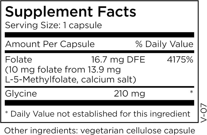 MethylPro LMethylfolate 10 mg  L Methyl Folate Methylfolate Supplement for Women  Men Methylated Vitamin B9 5MTHF for Brain Health Focus Calm  30 Capsules Pack of 1 - Image 2