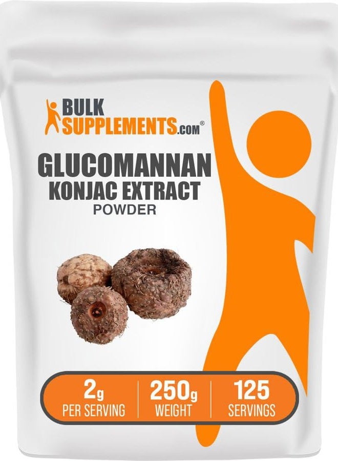 BulkSupplements .com Glucomannan Powder | 2g per Serving, 250g - Image 1