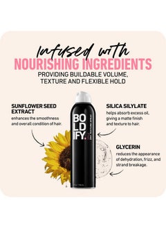 Boldify Dry Texture Spray - Hair Volumizer And Texturizing Spray For Fine Hair - Stylist Recommended Volume Products For Women & Men  - Image 4