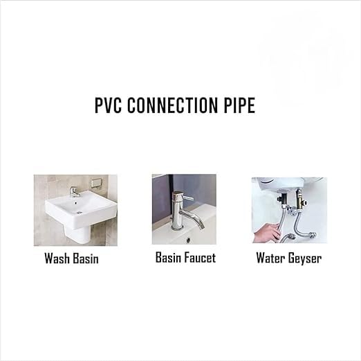 JES Connection Pipe 34 Inches Pvc Heavy Duty Connection Pipe Suitable for Geysers Countertop Faucets Water Taps Connection Pipe for Wash Basin - Image 5