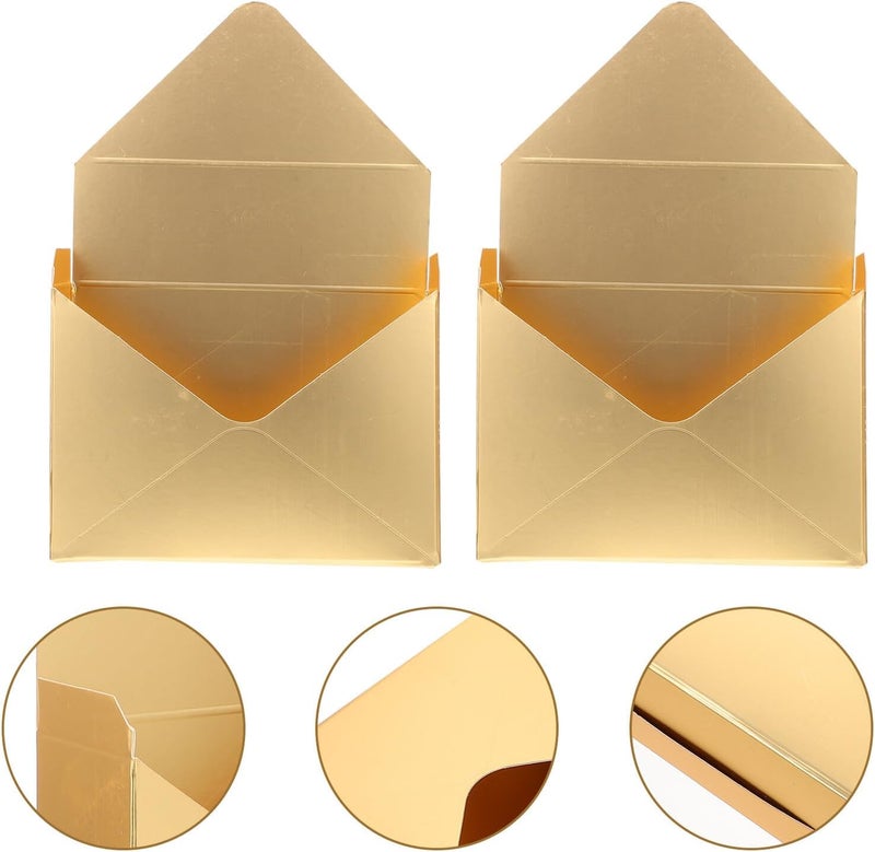 MAGICLULU 2pcs Gold Cardboard Envelope Flower Boxes Bouquet Packaging Paperboard Storage Containers for Fresh Flowers Wrapping and Floral Arrangements - Image 3
