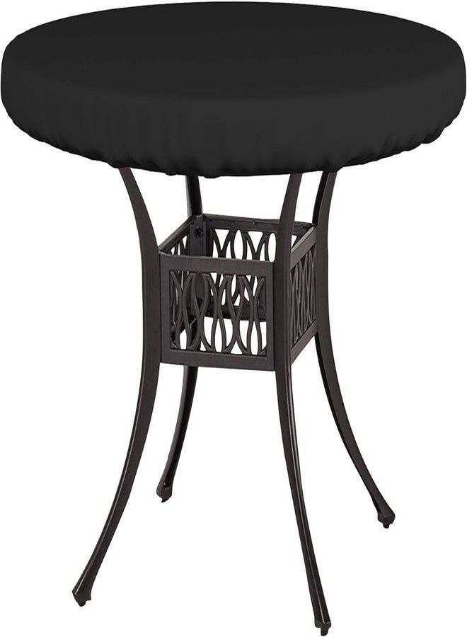 Covers & all 12 Oz Round Table Top Cover 48 Inch, Waterproof & UV-Resistant Perfect Table Cover for Dining Table Buffet Parties Picnic Camping Outdoor (48" Dia x 4" H Inches, Black) - Image 1