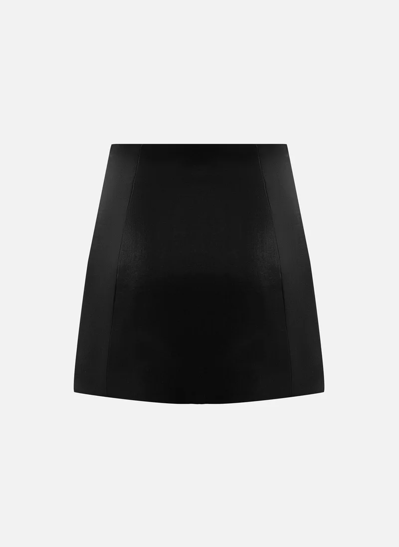 Lichi  Straight mini skirt in smooth fabric for Women | Best Price UAE