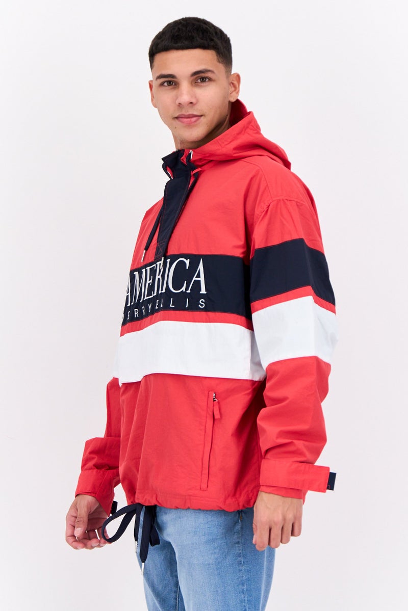 PERRY ELLIS Men Embroidered Logo Hooded Puffer Jacket, Multicolor - Image 2