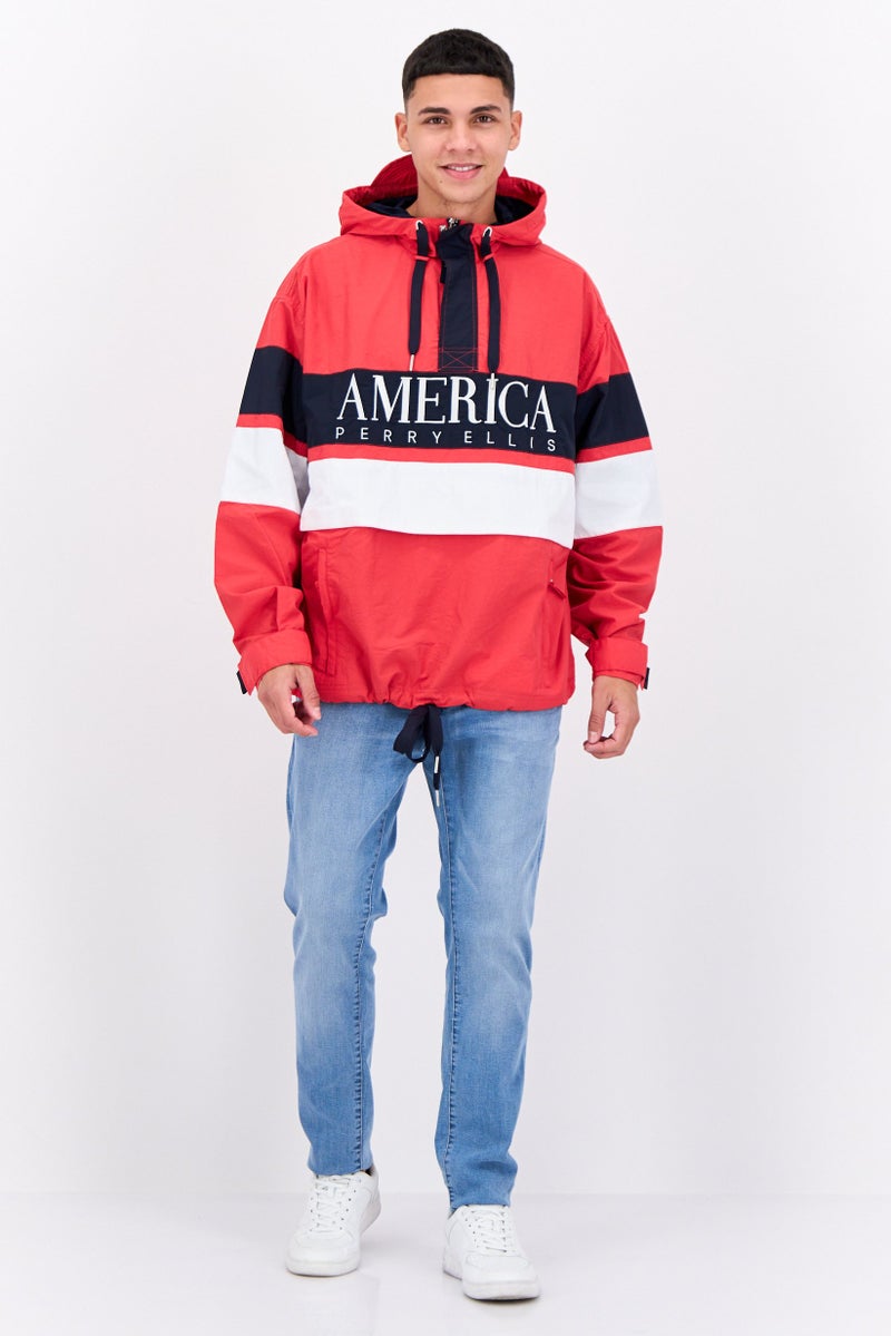 PERRY ELLIS Men Embroidered Logo Hooded Puffer Jacket, Multicolor - Image 4