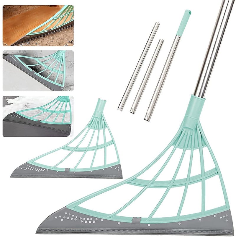 VENIVA Multifunctional Magic Broom Brush Broom Magic Broom Sweeper Bathroom Wipers Magic Hair Cleaning and Wiper mop Wipe Squeeze Silicone Mop with HookMulticolourMedium