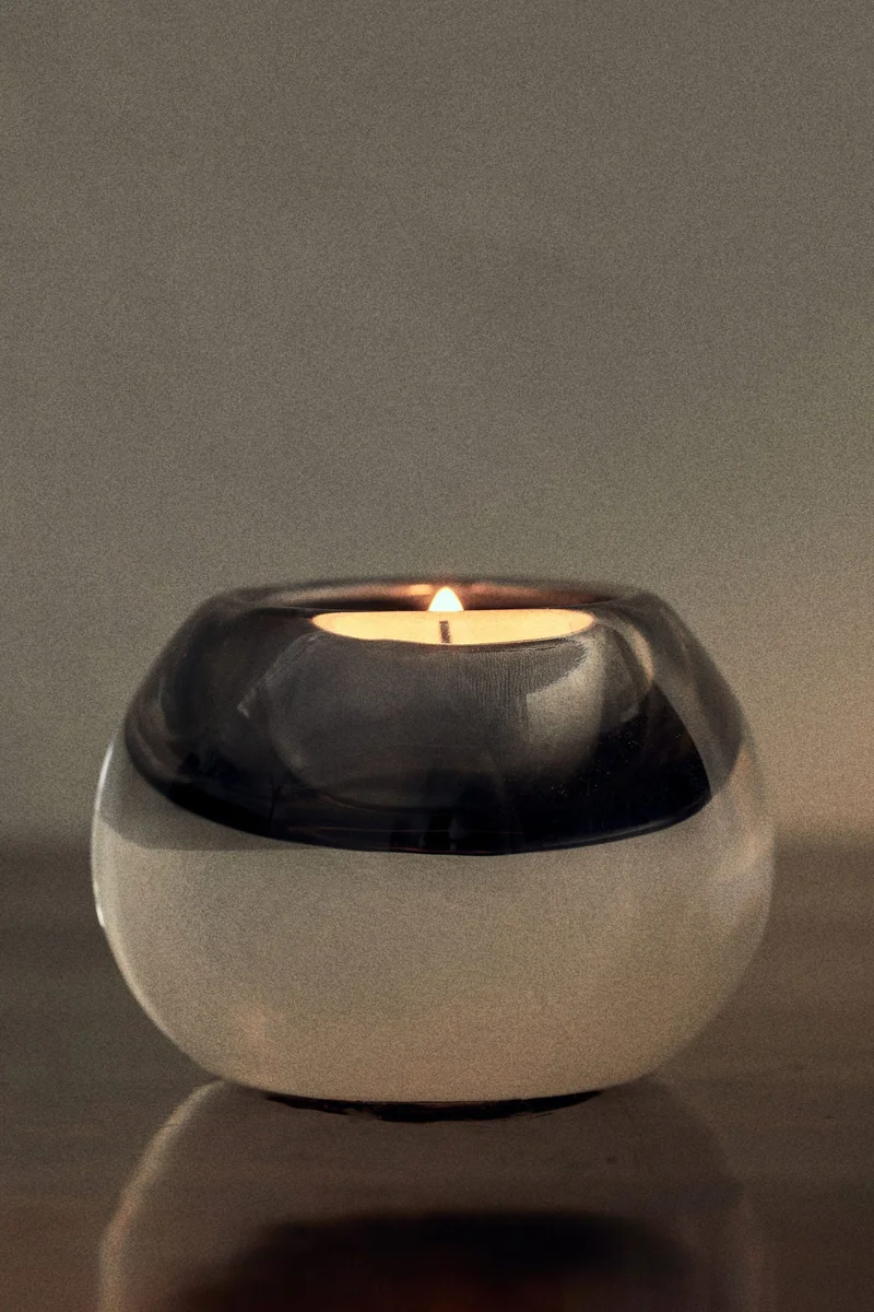 H&M Glass tealight holder