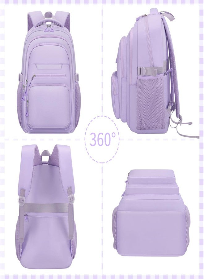 PRAGARI Cute Backpack for School Girls Aesthetic Backpack Women College Bookbag Large Students Laptop Bag Travel Casual, Purple, Large, School,casual,outdoor,travel,sports,work - Image 5