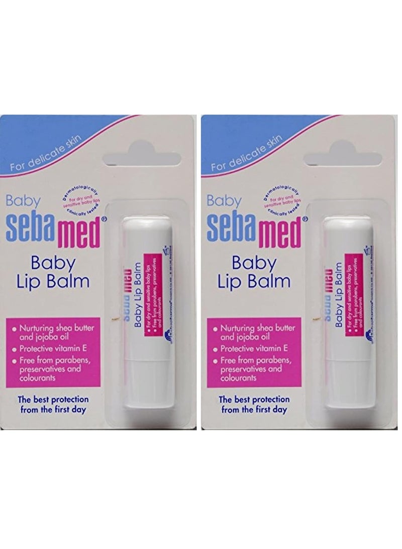 Sebamed Baby Lip Balm|Soft Baby Lips|With Shea butter, Jojoba Oil 4.8 gm (Pack of 2) - Image 1