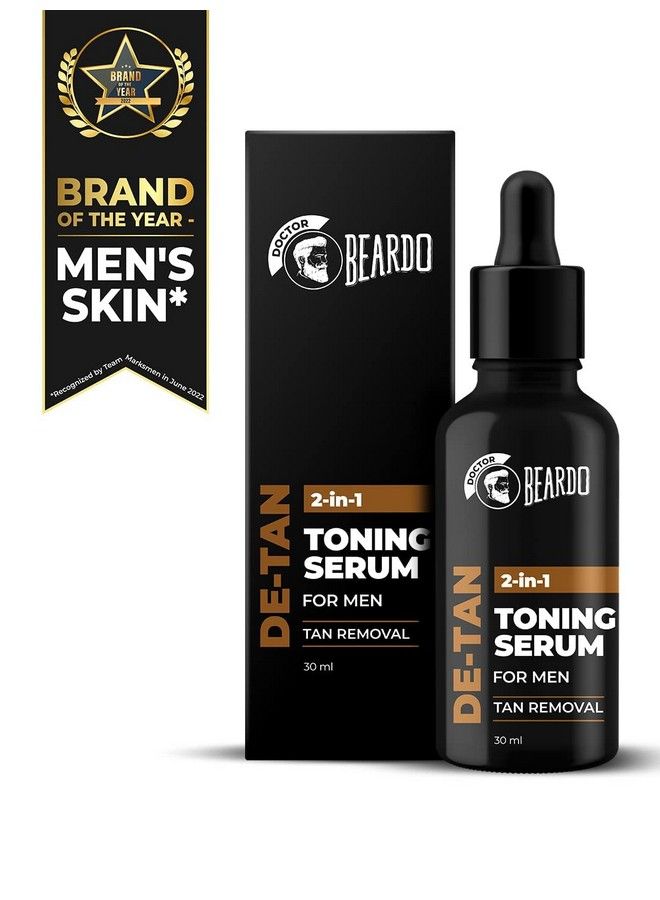 BEARDO 2In1 Detan Toner + Serum For Men; Remove Tan Dead Skin Cells & Blemishes With Alpha Arbutin; Reduce Hyperpigmentation & Correct Dark Spots; Tan Removal; Face Serum For Men - Image 1