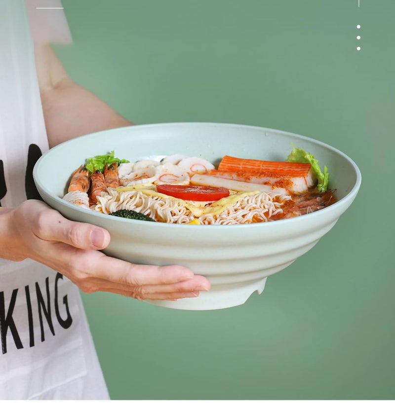 Oicia Salad Bowls Serving Bowl Set Microwave and Dishwasher Safe Noodle Soup Bowls Salad Bowls for Serving Microwave Dishwasher Safe Serving Bowls Large 1900ml Random Color Set of 2 - Image 5