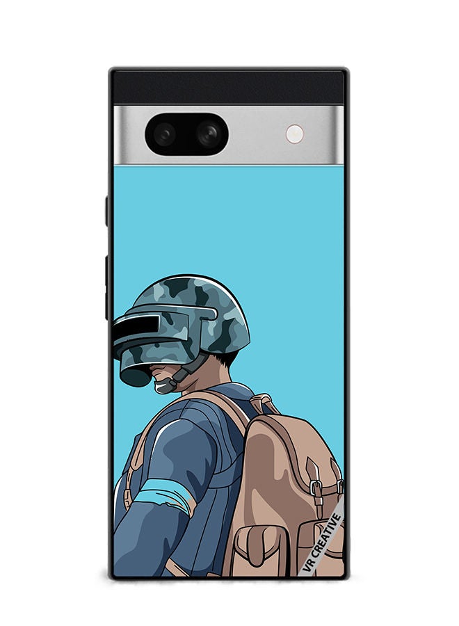 VR CREATIVE Protective Case Cover For Google Pixel 7a Helmet And In Military Uniform Design Multicolour - Image 1
